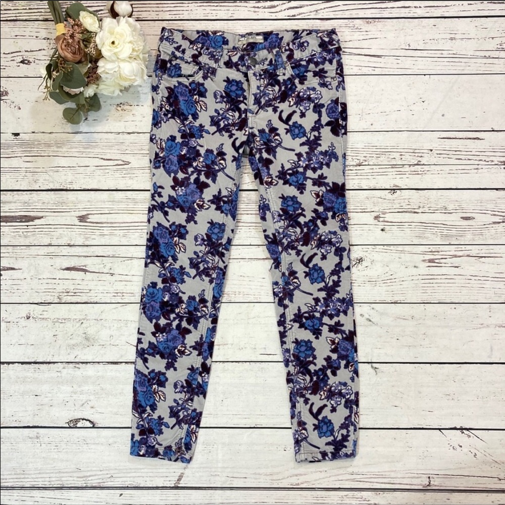 Free People Corduroy Floral Pants - Like New